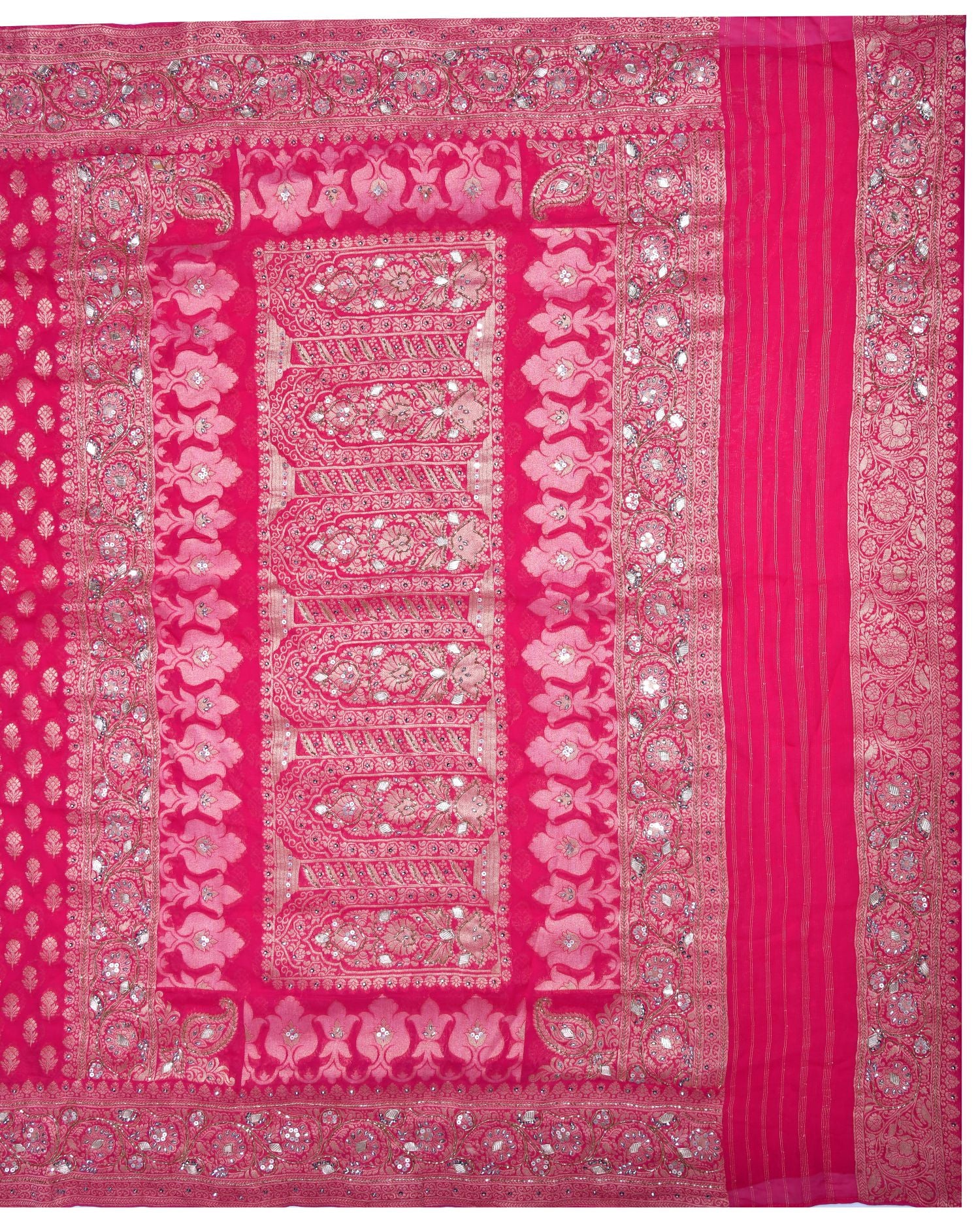 Pure Rani Khadi Silk Hand Work Saree