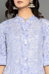Heather Purple A Line Suit Set